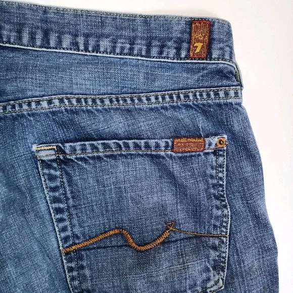 7 of a Kind Jeans Men's 36 Made in USA Button Fly Medium Wash Pants - Picture 8 of 10